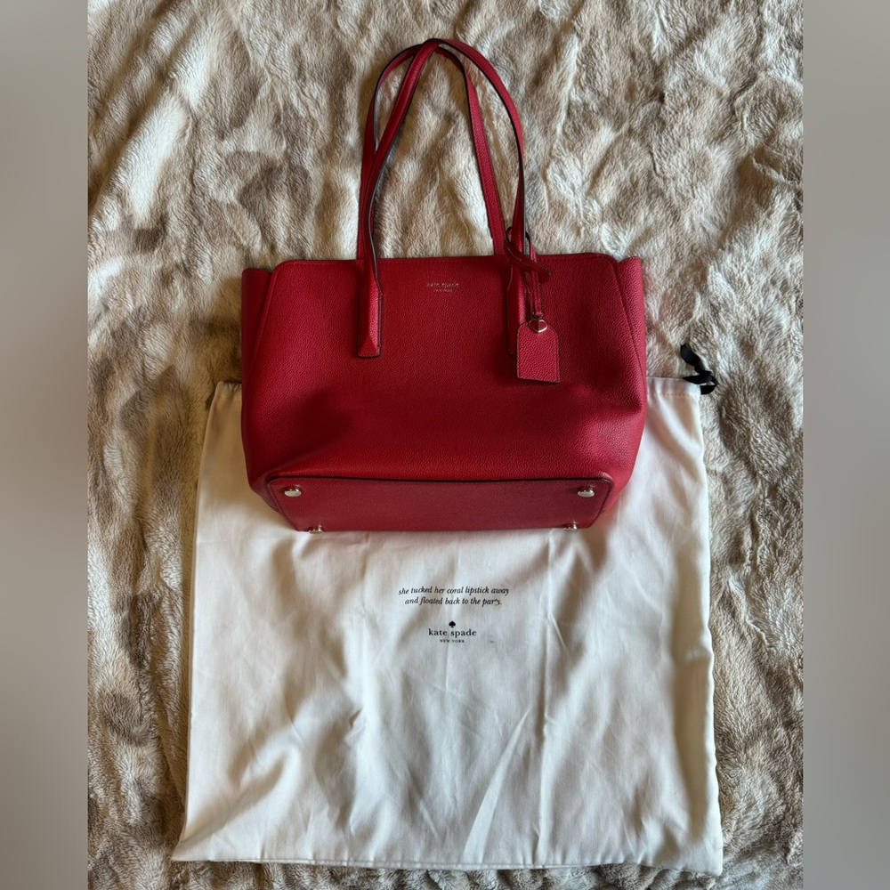 Red Kate Spade Tote with Dust Bag